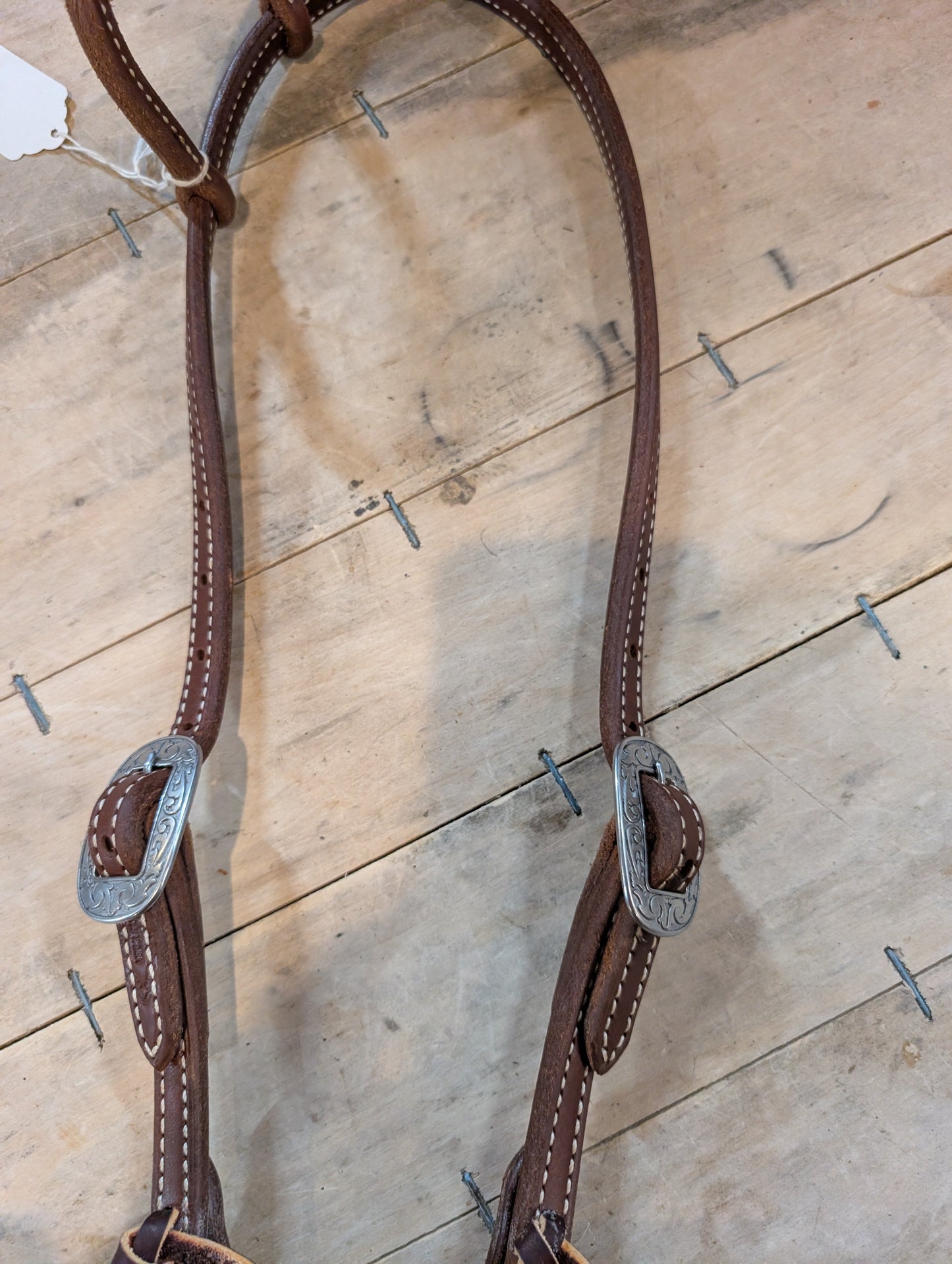 Sliding One Ear Oiled Leather Headstall