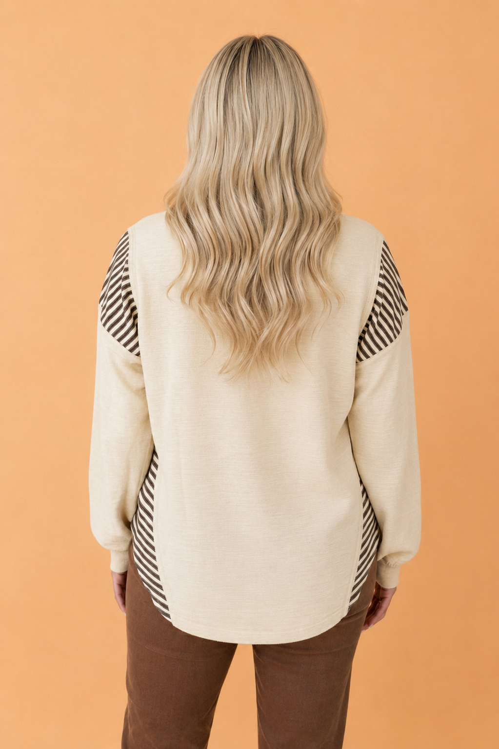 Western Cowgirl Stripe Long Sleeve Graphic Top