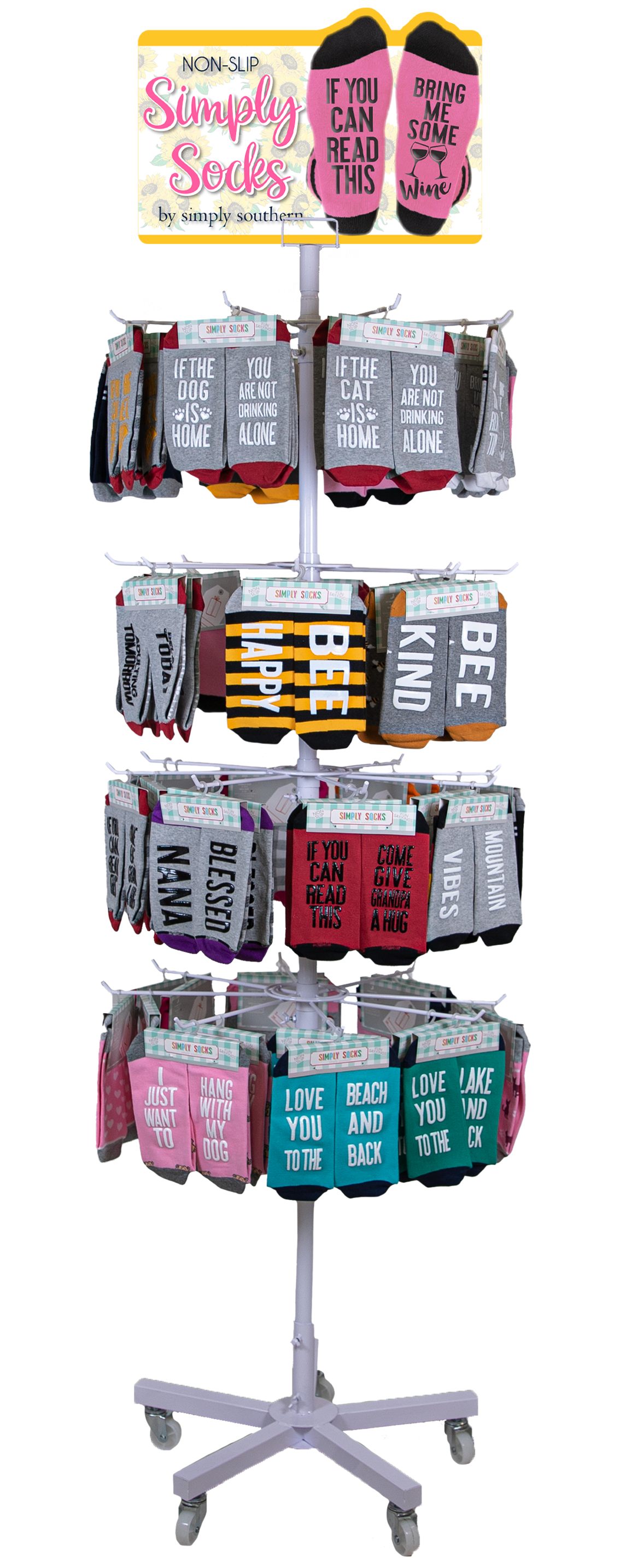 Non Slip Fun Socks - F20 - Simply Southern