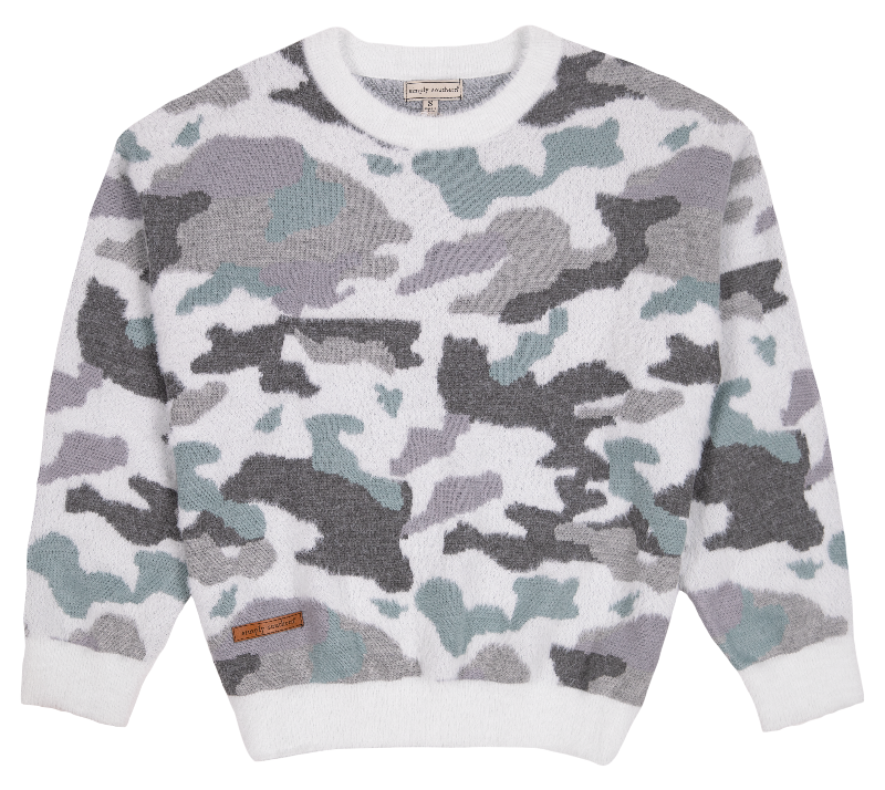 Fuzzy Sweater - Camo - F22 - Simply Southern