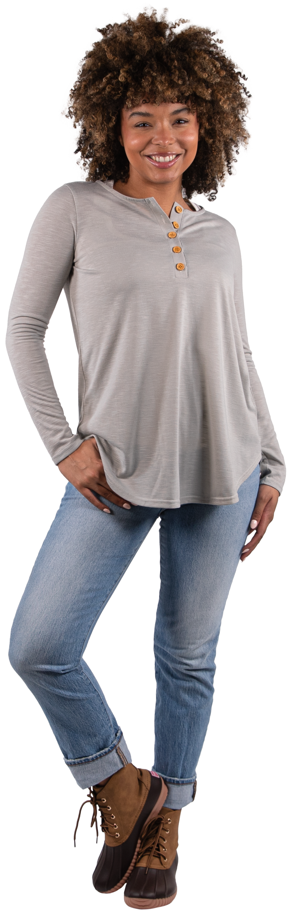 Henley - Gray - SS - F22 - Adult Top