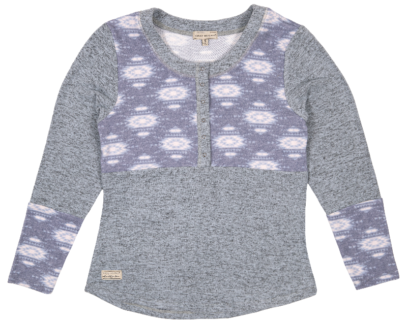 Knit Snap Top - Aztec - SS - F22 - Adult Top