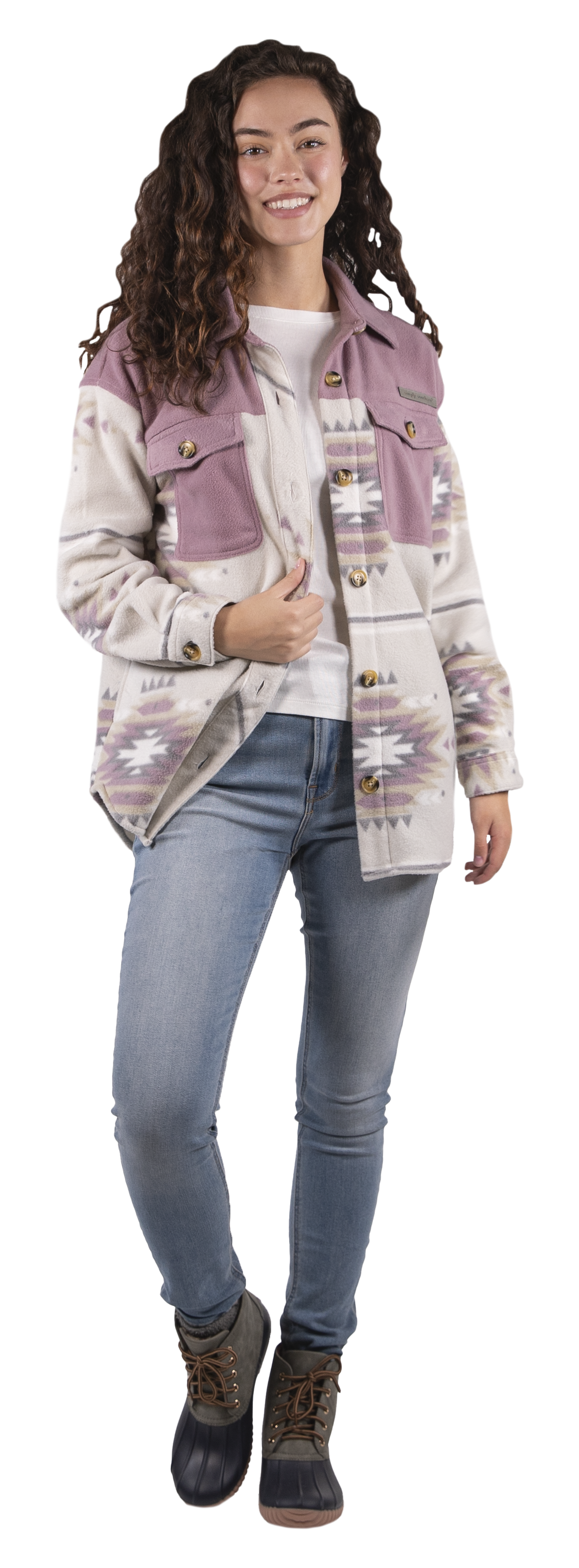 Lumber Jill Shacket - Aztec Gray - F22 - Simply Southern