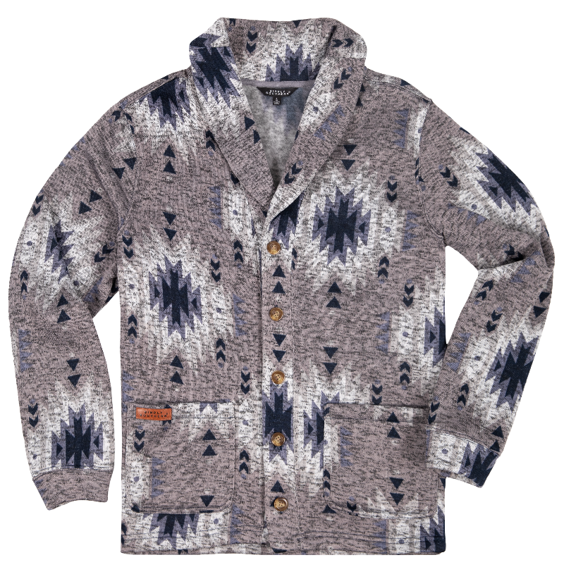 MN Aztec Shirt Jacket - Gray Aztec - F22 - Simply Southern