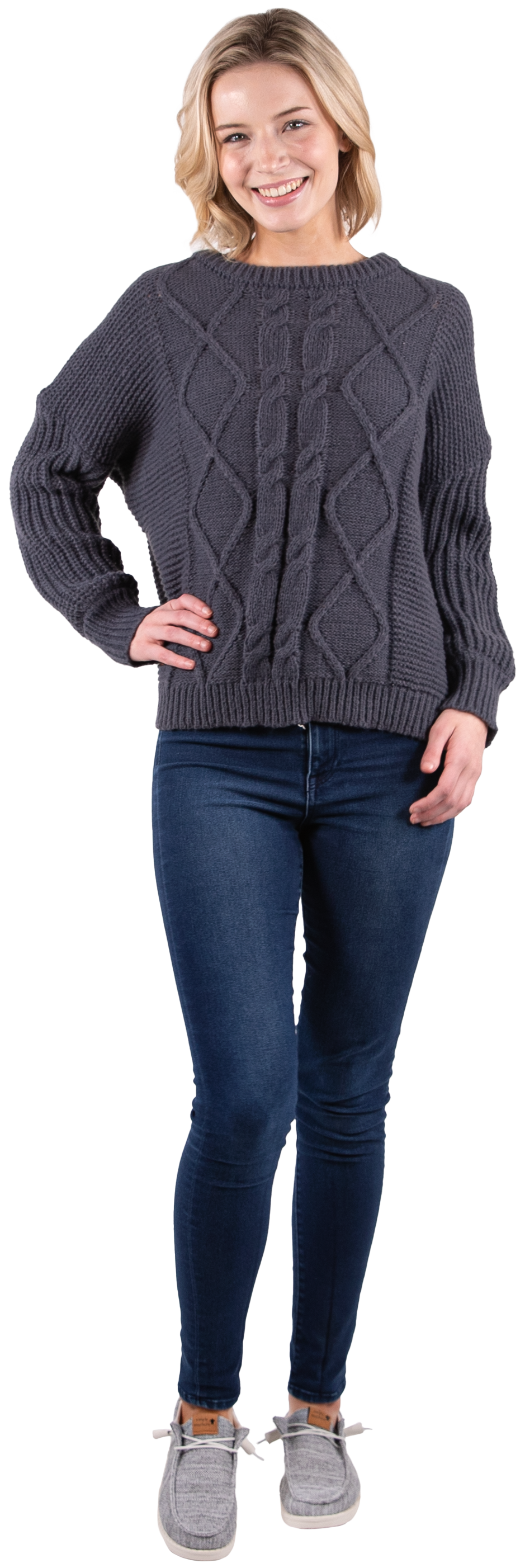 Preppy Sweater - Slate Gray - F22 - Simply Southern
