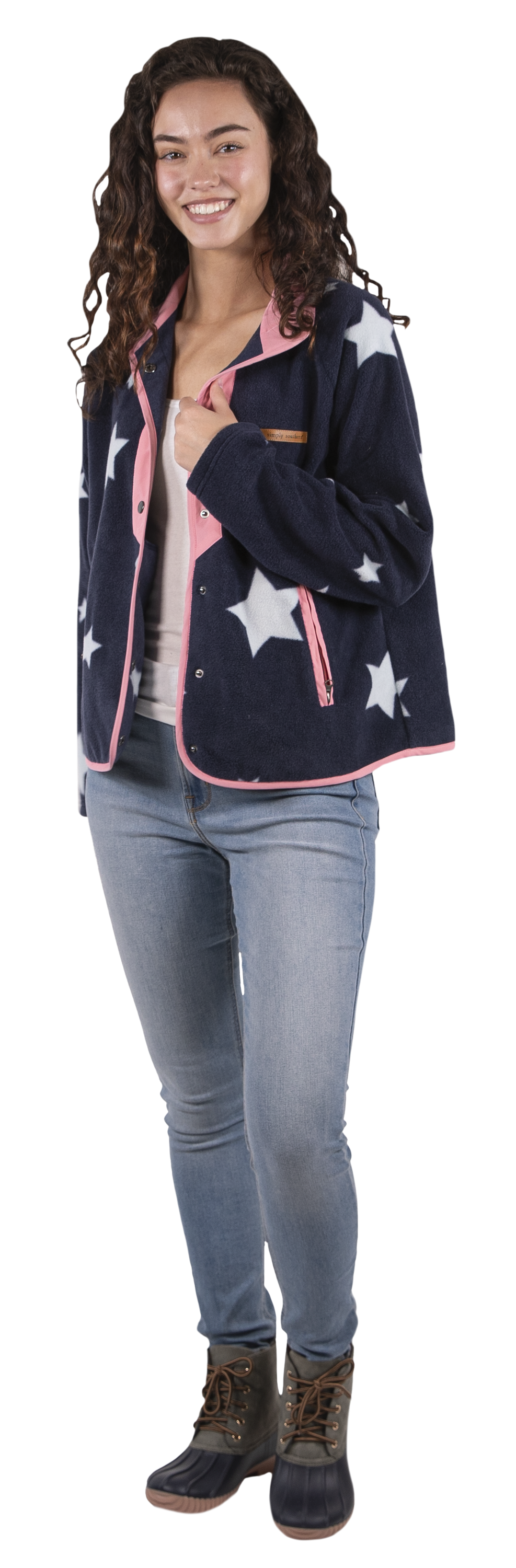Fleece Snap Jacket - Star - F22 - Simply Southern
