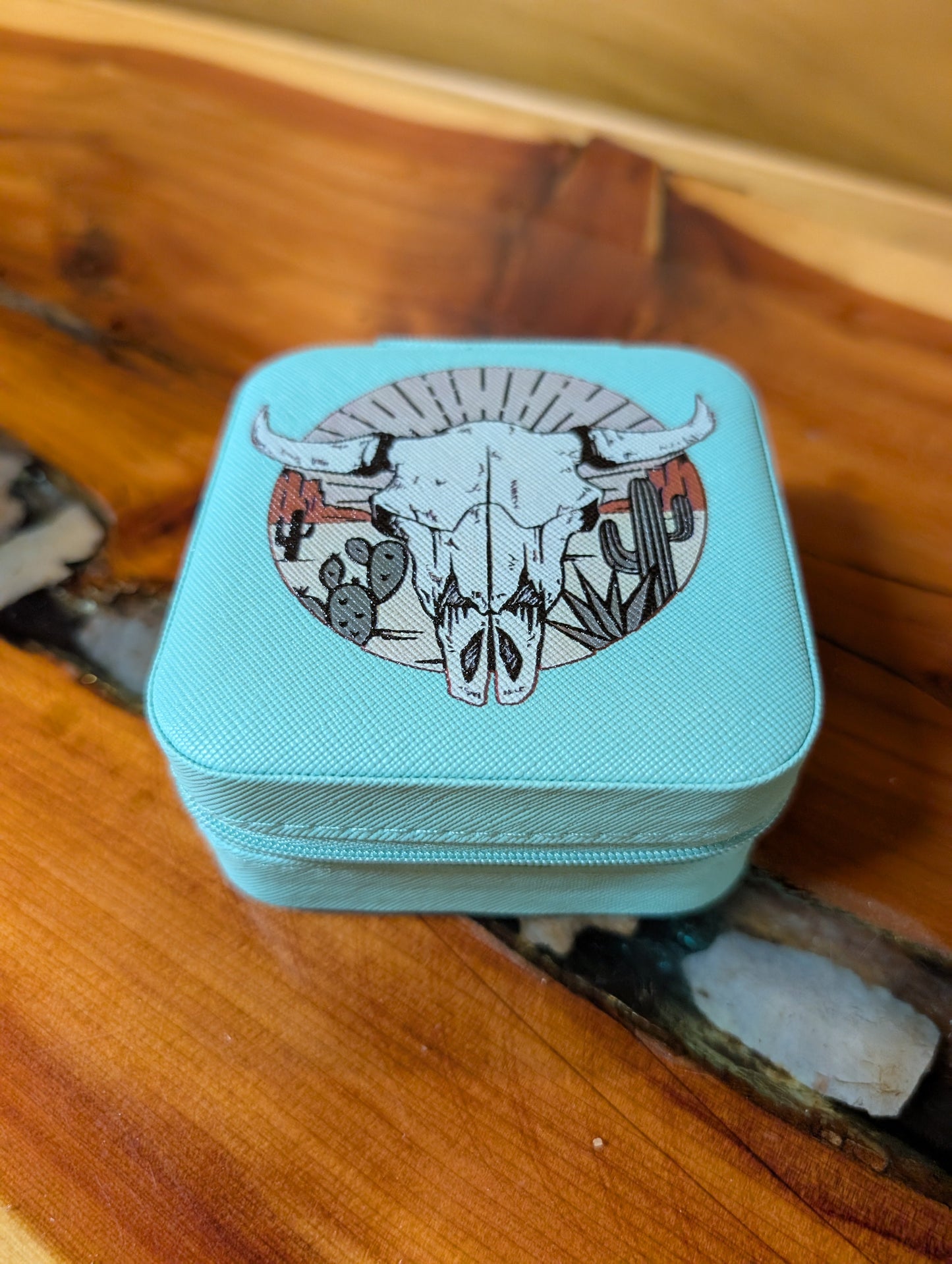 Western 4x4 Jewelry Travel Case – Bull Skull & Cowboy Hat Designs