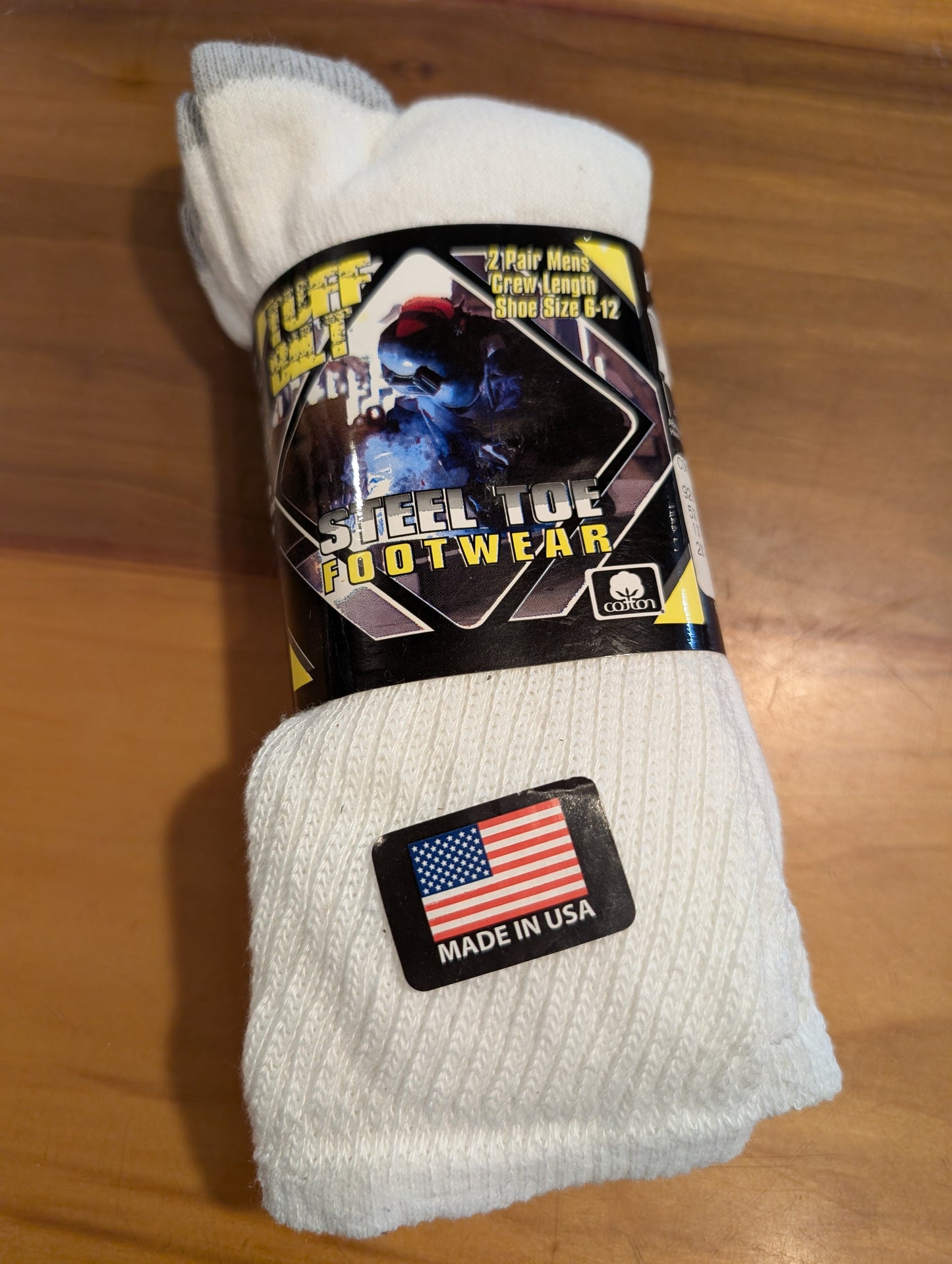 Tuff Bilt 2pk Mens Steel Toe Socks