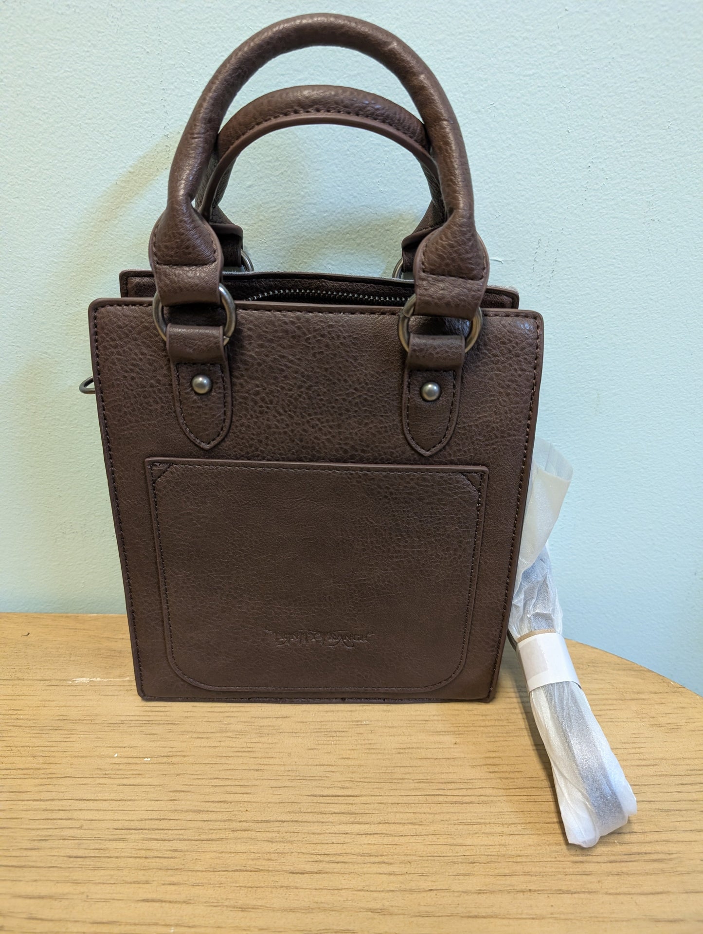 Trinity Ranch Genuine Hair-On Cowhide Tote by Montana West