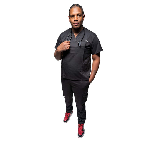 MJ V-Neck Scrub Top (Unisex)