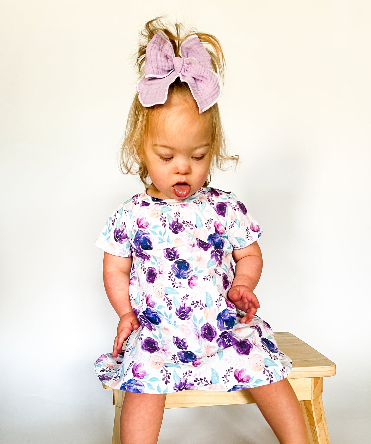 Purple floral Dress