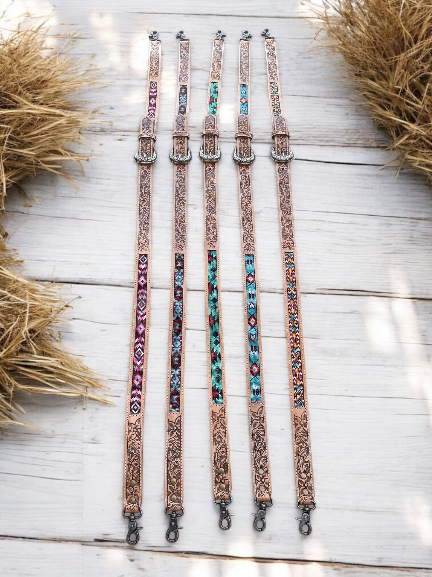 Beaded Western Strap - Aztec 1