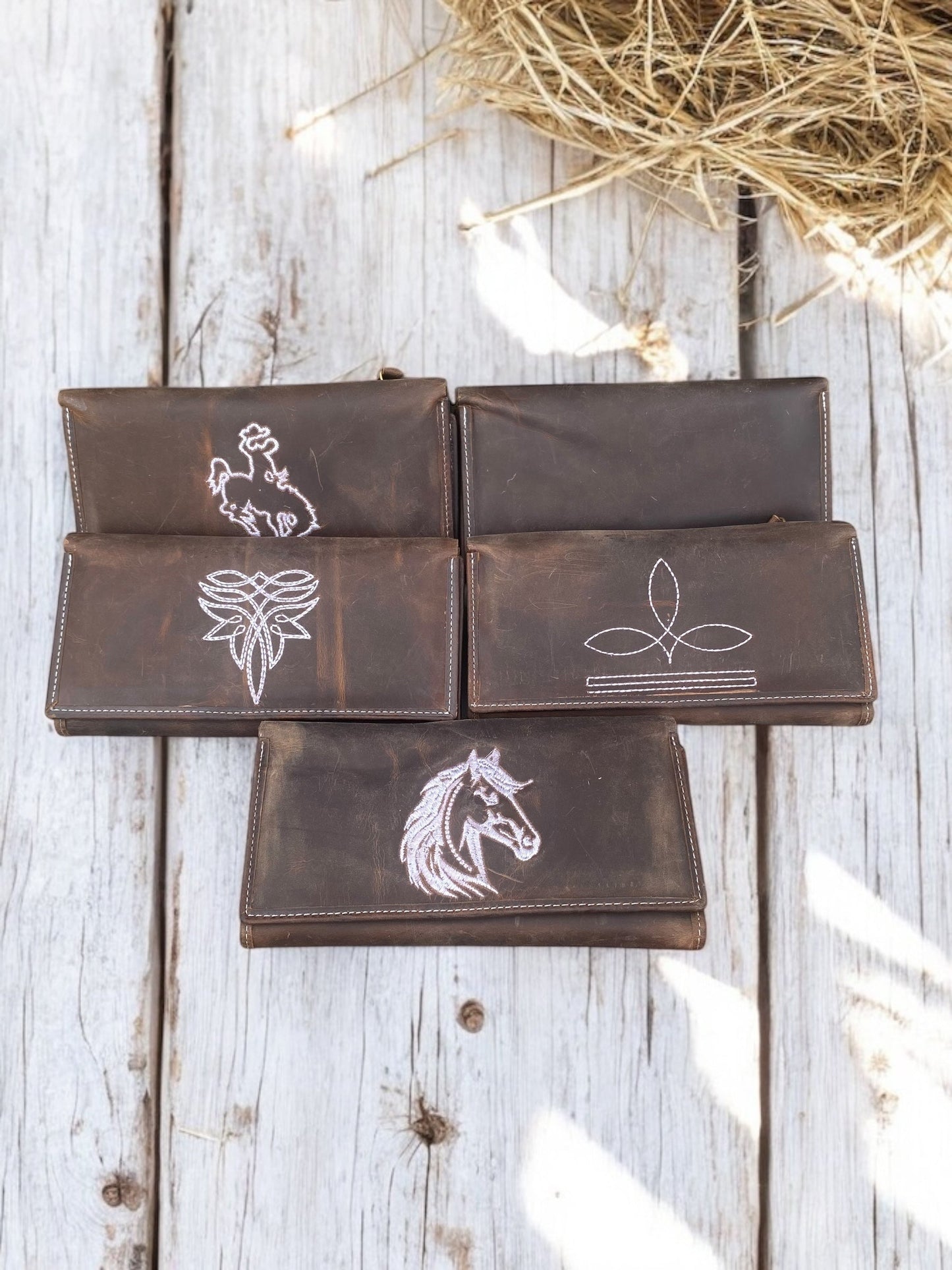 Bucking Horse Rustic Leather Wallet