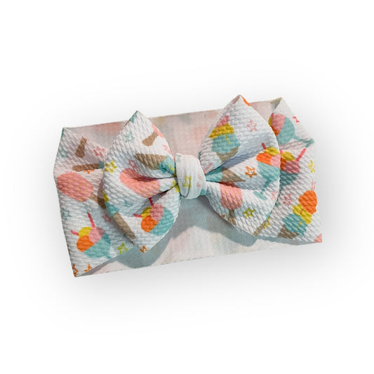 Ice Cream Baby Headwrap Bow