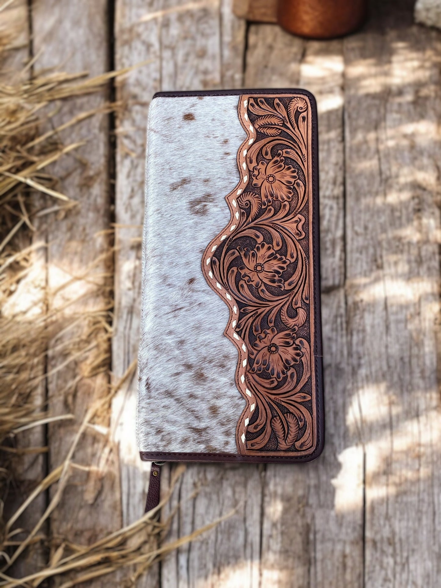 Jewelry Wallet Cowhide & Tooled