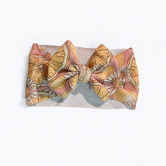 Pink Lemonade Baby Headwrap Bow