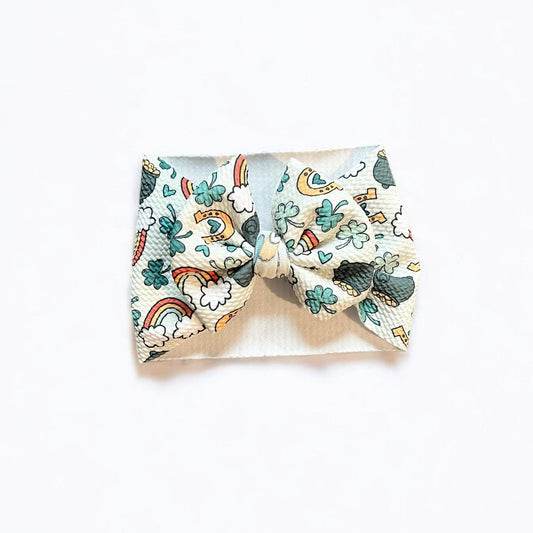 Pot of Gold St Patricks Day Headwrap Bow