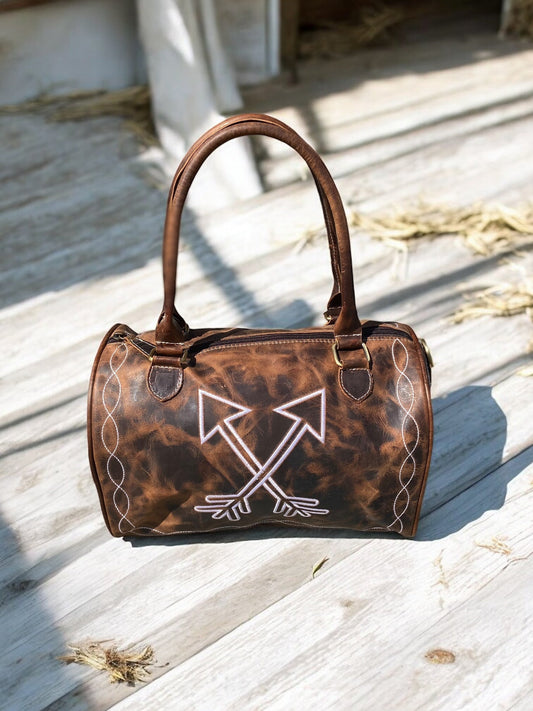 Arrows Vintage Leather Speedy Bag