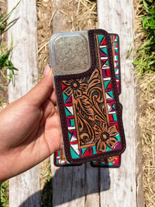 Aztec Leather iPhone Case