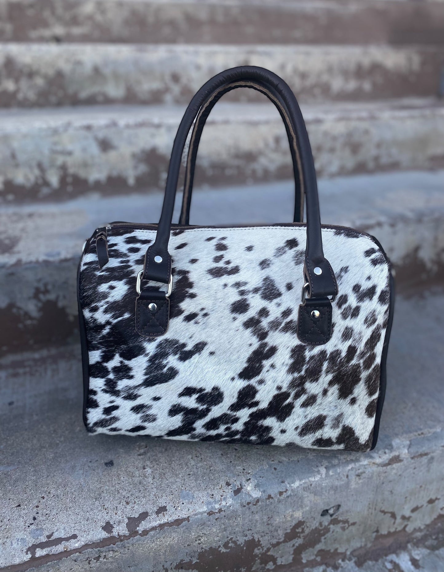 Brown Leather Speedy Cowhide Bag/Crossbody