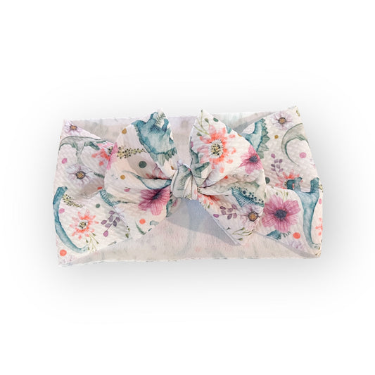 Dino Floral Headwrap Bow