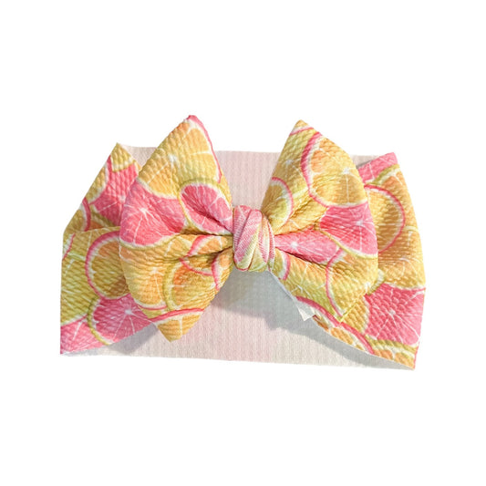 Pink Lemonade Baby Headwrap Bow