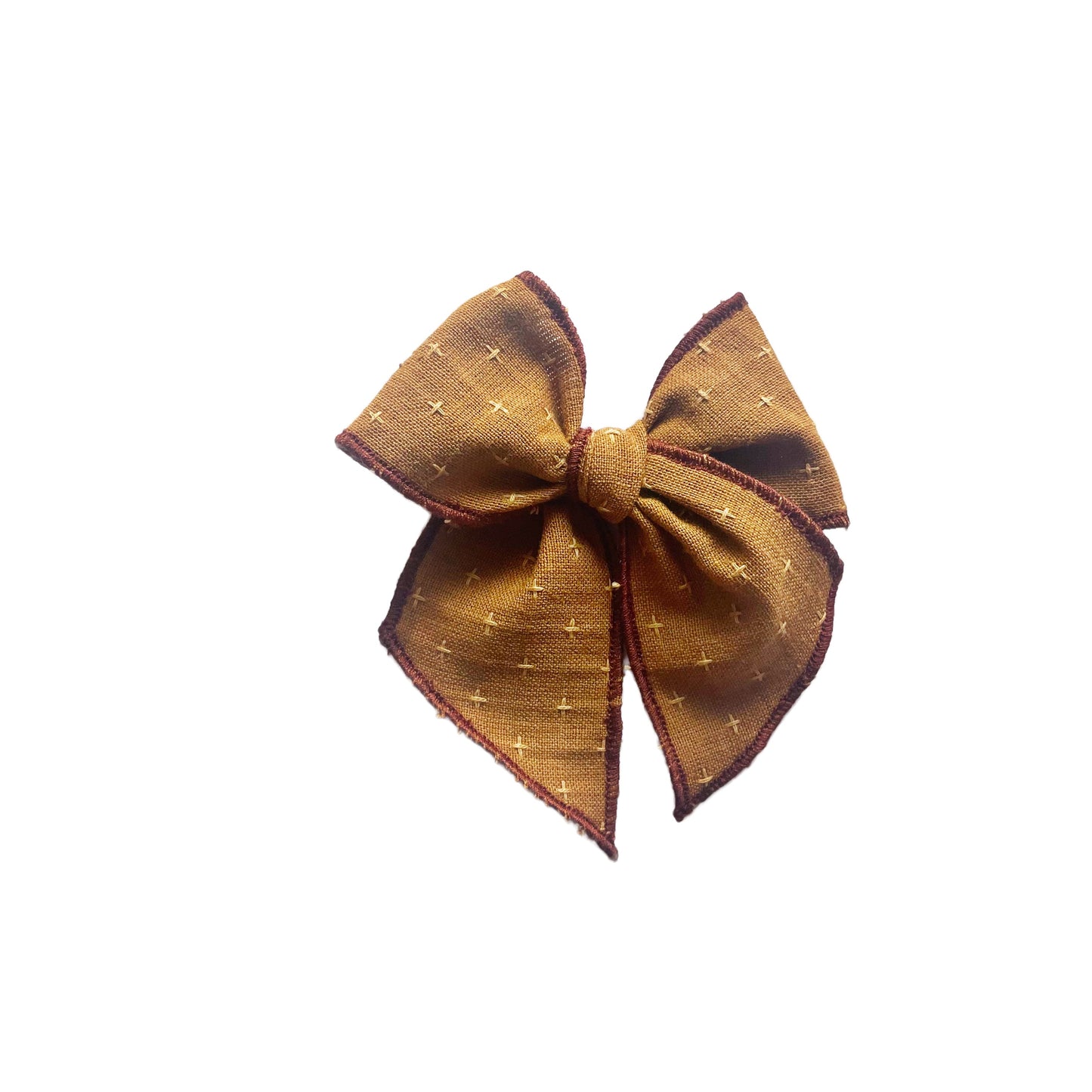 Amber Cross-stitched Elle Bow
