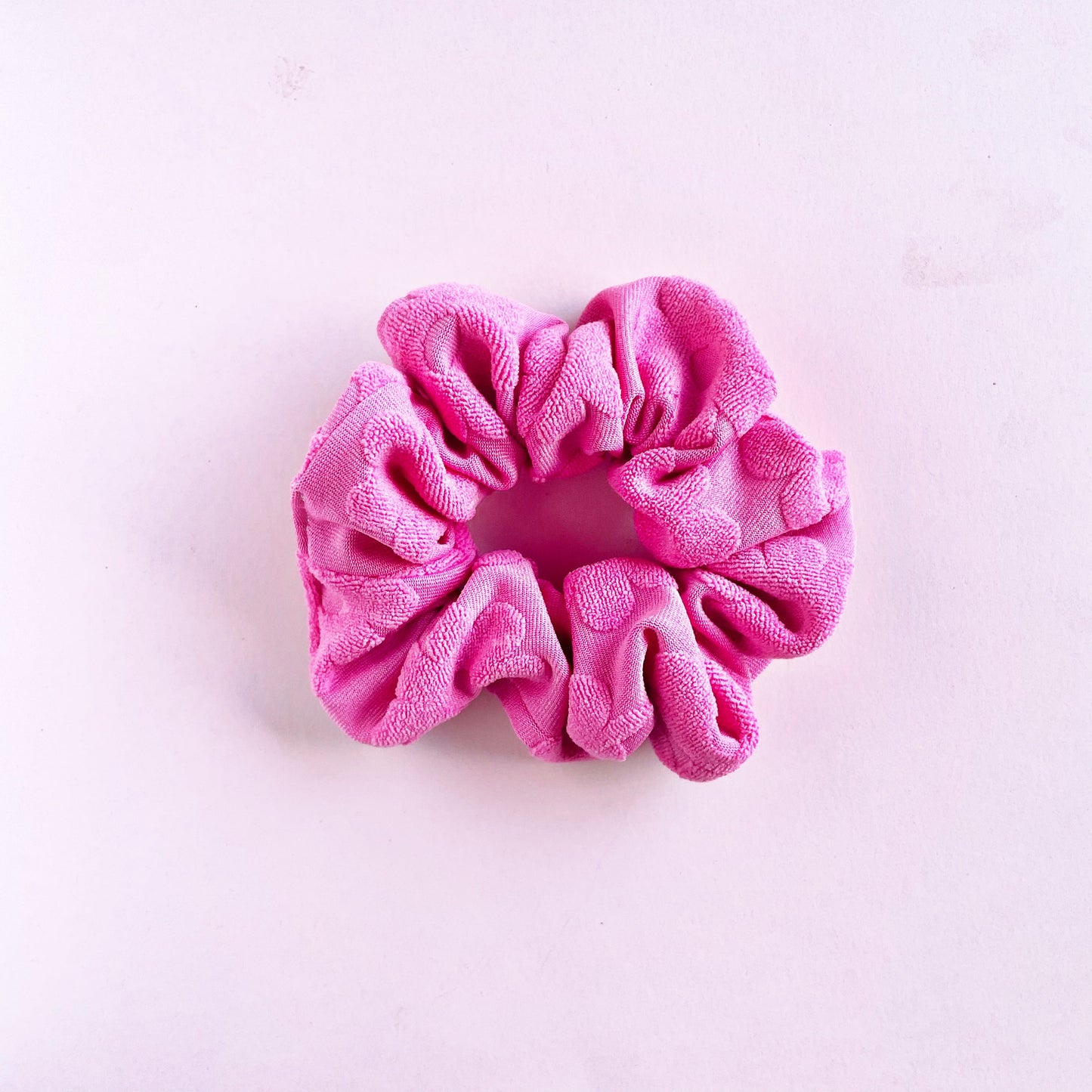 Floral Terry Cloth Knit Scrunchies