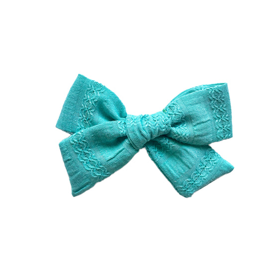 Vintage Bright Seaform Dimity Roosevelt Bow