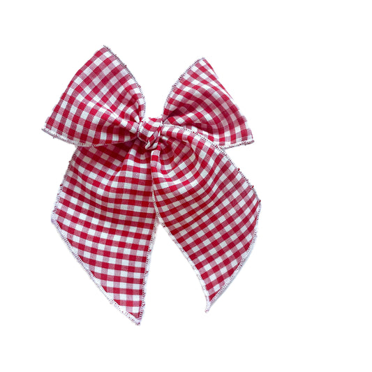 Vintage Red Gingham Elle Bow