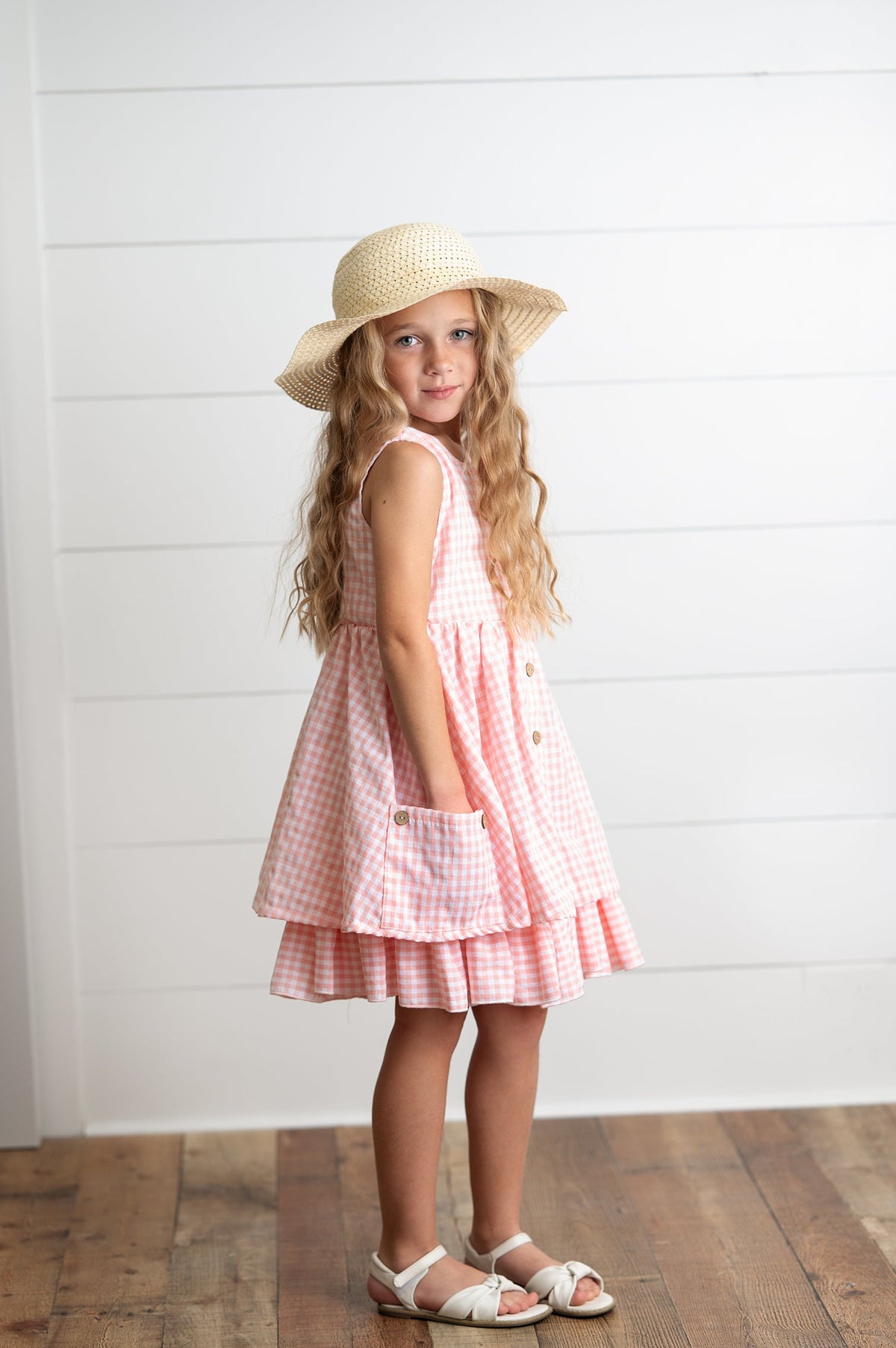 Brooke Pink Gingham Dress
