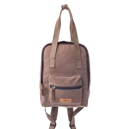 Myra Silent Dune Cotton Backpack in Khaki Taupe