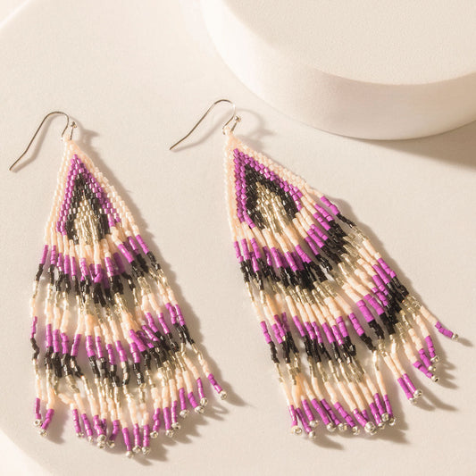 Myra Whispering Winds Earrings in Bold Lilac