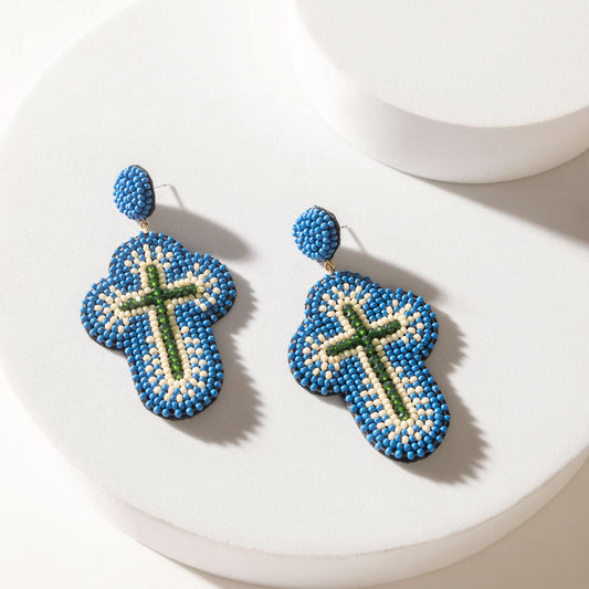 Myra Trinity Plains Earrings in Sunday Blue