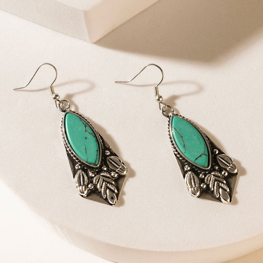 Myra Prairie Armor Earrings in Saddle Teal