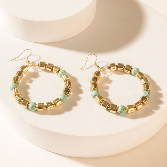 Myra Goldrush Glow Earrings in Sunfire Teal