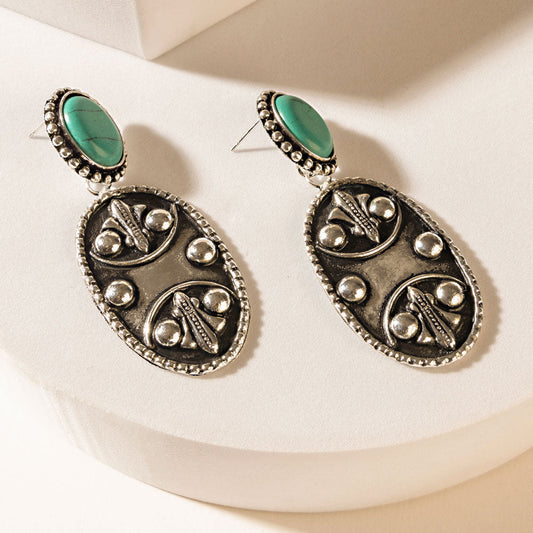 Myra Santa Fe Seals Earrings in Moonlit Silver
