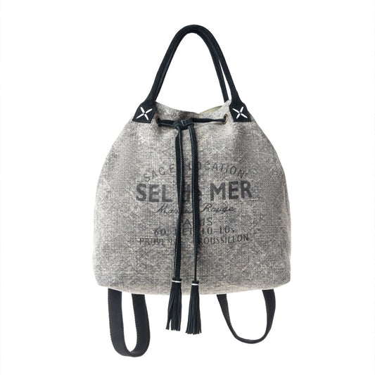 Myra Sel de Mer Bucket Backpack in Aged Grey