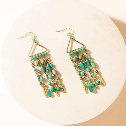 Myra Rio Grande Beaded Earrings in Breezy Teal