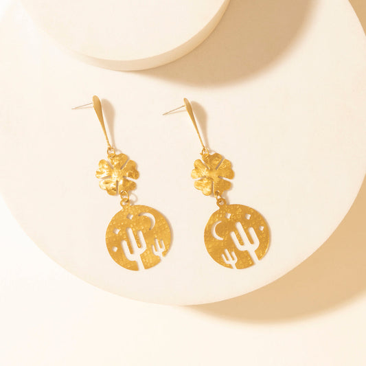 Myra Mojave Moon Earrings in Starshine Gold