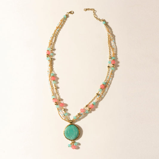 Myra Wild Posy Necklace in Sherbet Sunset