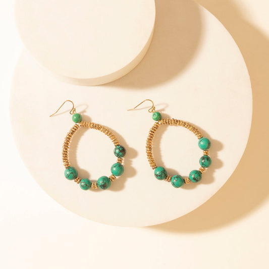 Myra Lonesome Sky Hoop Earrings in Coral Dust