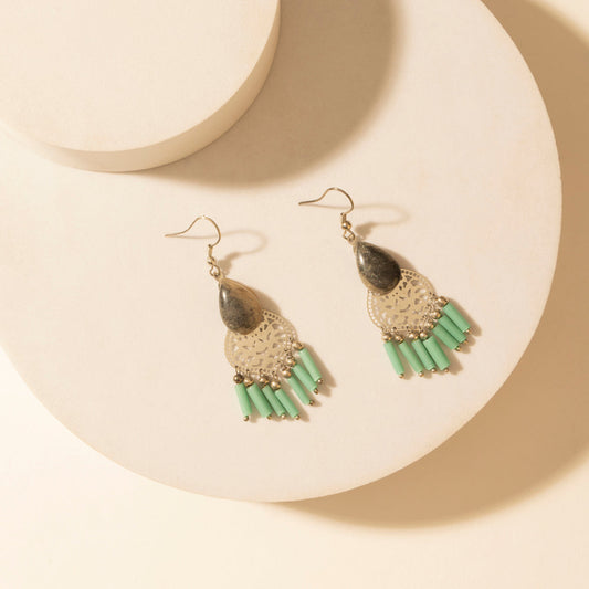 Myra Cantina Turquoise Earrings in Night Silver