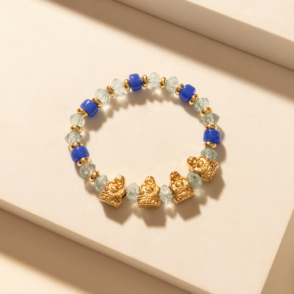 Myra Gilded Lasso Stack Bracelet in Arena Blue