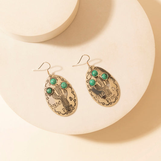 Myra Wild Saguaro Earrings in Moon Silver