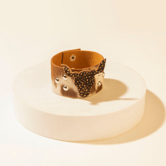Myra Herd Boss Hairon Cuff in Speckled Brown