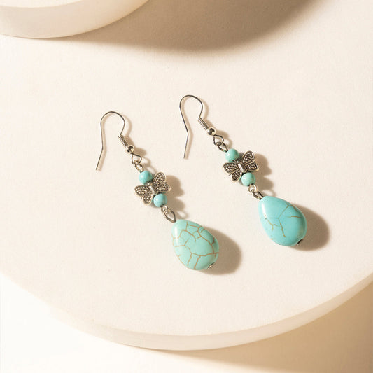 Myra Guardian Spirits Drop Earrings in Soft Teal