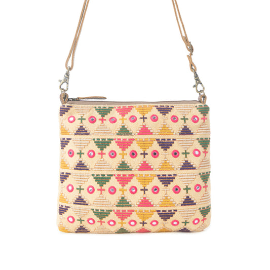 Myra Western Fiesta Crossbody Bag in Boho Saffron