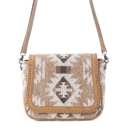 Myra Rising Falcon Woven Shoulder Bag in Prairie Sand