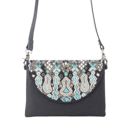 Myra Sahara Sky Crossbody Bag in Frosted Black